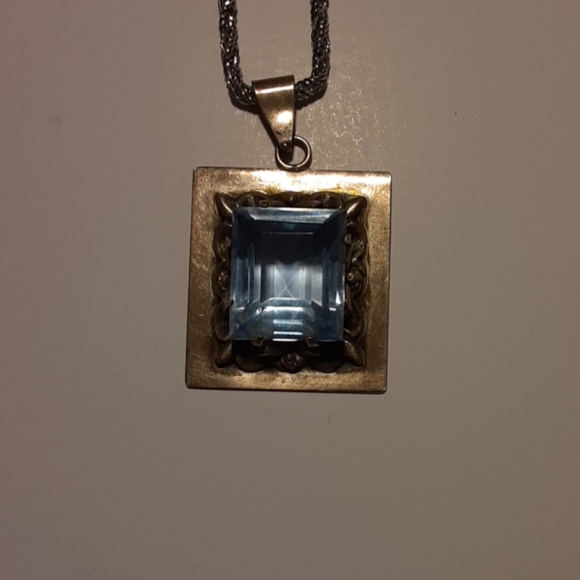 Sterling Blue Topaz Necklace - Picture 1 of 4